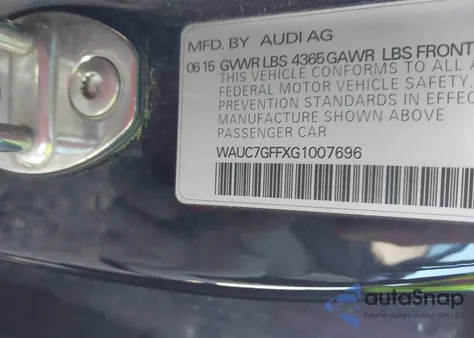 2016 Audi A3 1.8T Premium from USA, damaged, VIN WAUC7GFFXG1007696